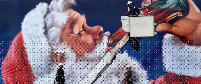 Publicité Coca Cola géante