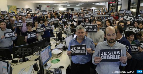 Hommage aux victimes de la tuerie chez Charlie Hebdo