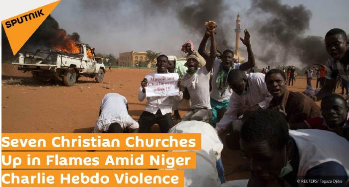 sept églises brûlées au Niger