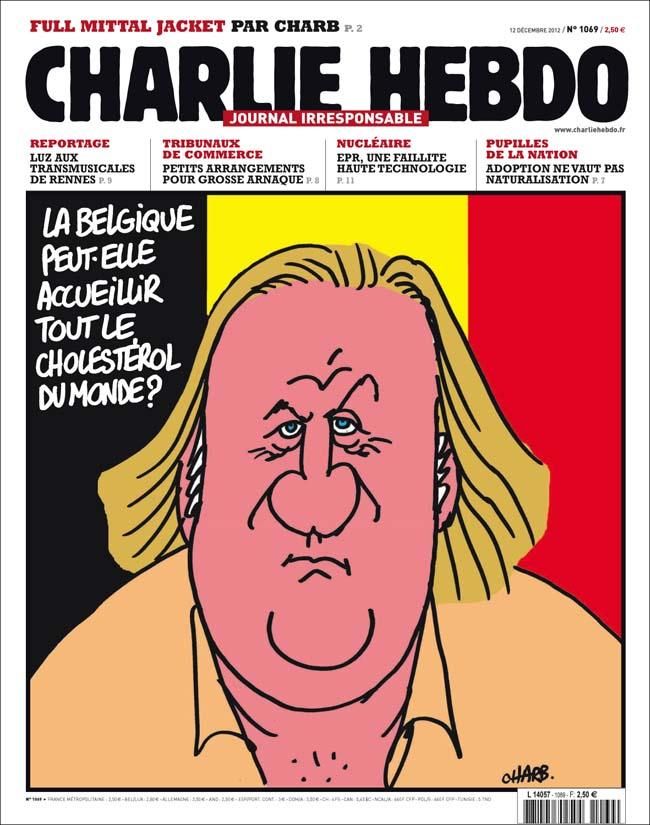 Gérard Depardieu, impôts, Les Unes de Charlie Hebdo une N°1069