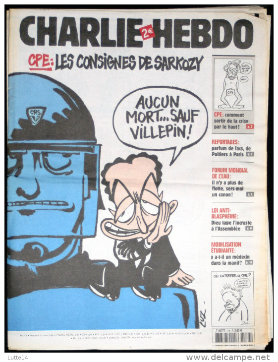 CHARLIE HEBDO N° 718 du 22/03/2006 - 