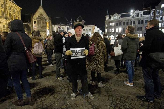 Manifestation Charlie Hebdo à Amsterdam