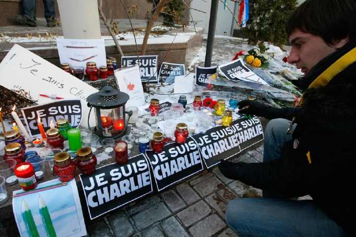 Manifestation Charlie Hebdo à Kiev