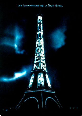 Publicité Citroën sur la Tour Eiffel (4 juillet 1925)