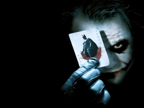 Carte du Joker (présentée par Heath Ledger)