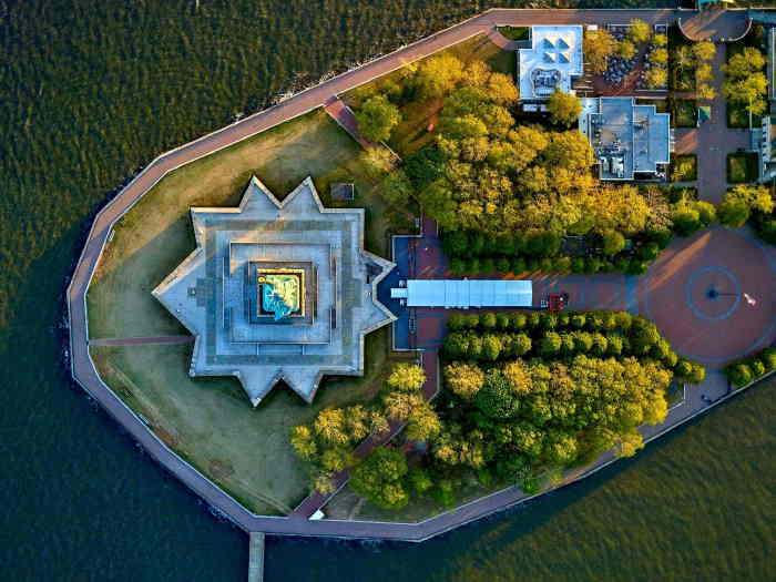Liberty vue du ciel  