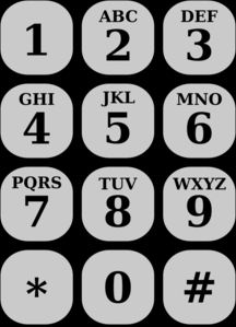 Clavier alphanumérique de téléphone