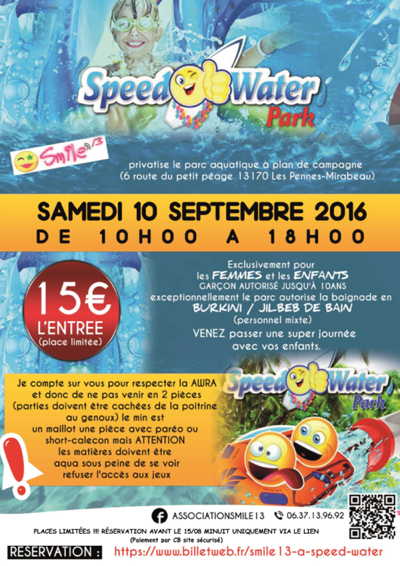 Affiche annonce du Speed Water Park