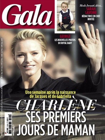 A la Une de Gala n°1123 du 17 décembre 2014 - Charlène : ses premiers jours de maman 