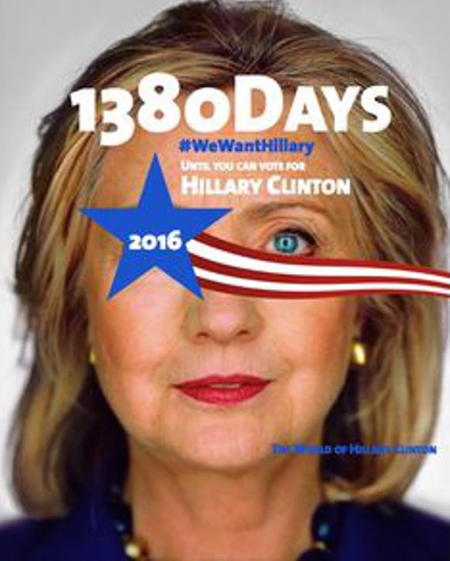 Compte à rebours de 1380 jours pour la campagne d'Hillary Clinton