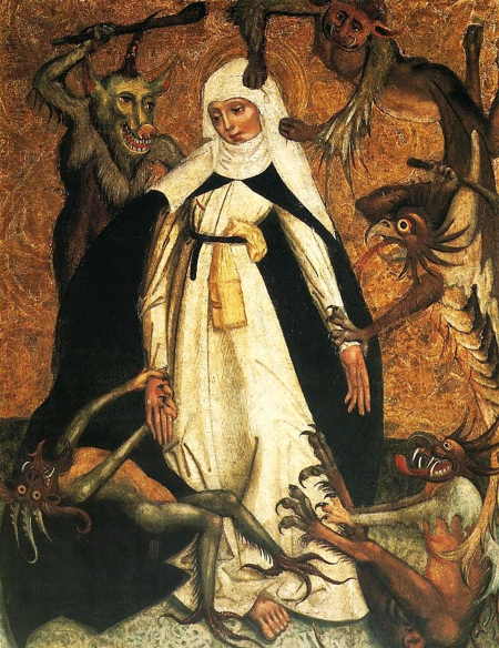 Sainte Catherine de Sienne assiégée par des démons