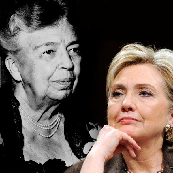 E. Roosevelt et Hillary Clinton