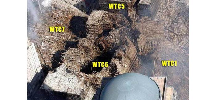 Vue aérienne du Ground Zero à New York suite aux attentats
