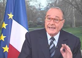 Jacques Chirac flashant le double 666 digital  