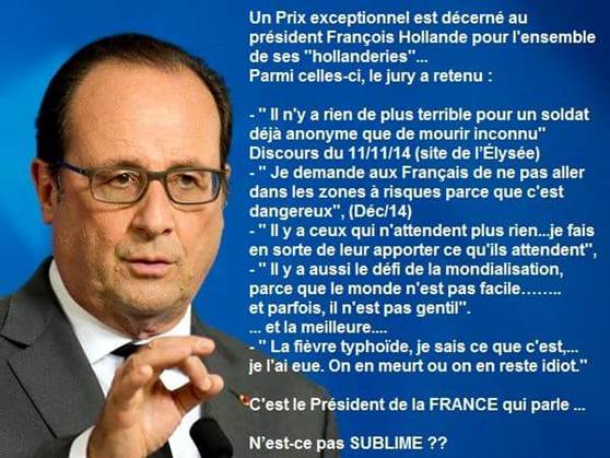 François Hollande flashant le signal digital 666