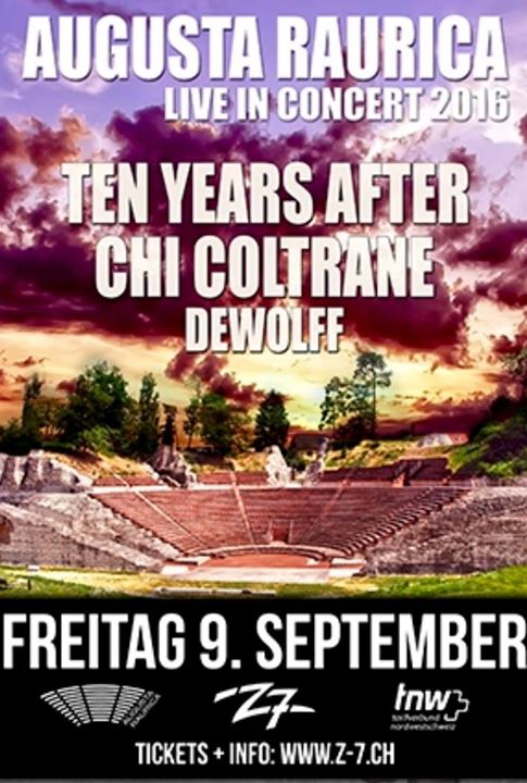 Concert: Ten Years after/Chi Coltrane le Vendredi 9 Septembre 2016