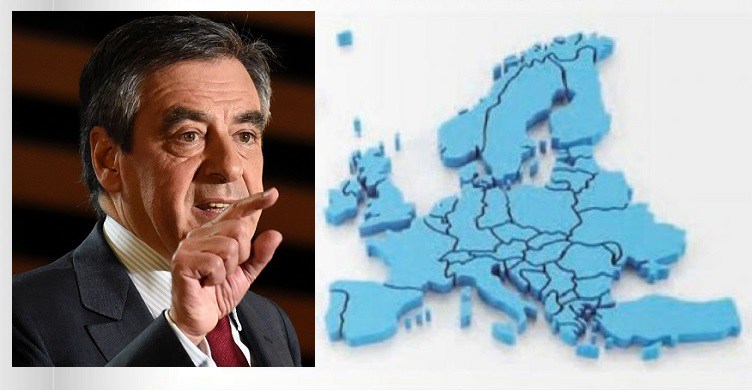 François Fillon a dû penser que le Luxembourg était trop petit pour figurer sur la carte de l'Europe... 