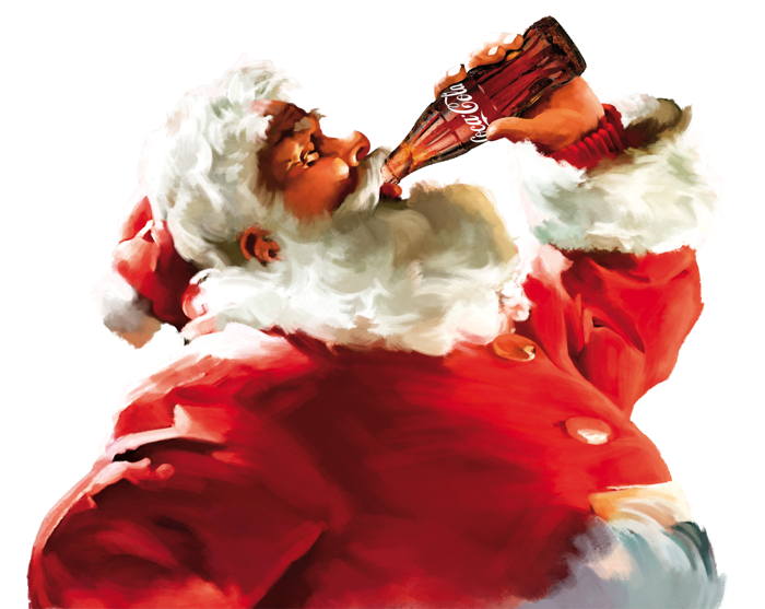 Santa Klaus et le Coca Cola