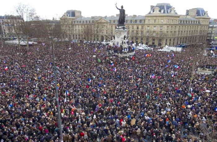 Marche du 11 Janvier 2015 sur la Place de la République