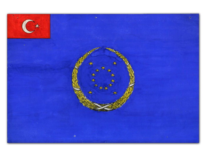 Propositions de drapeaux soumises au secrétaire général et au directeur de l'Information du Conseil de l'Europe par Arsène Heitz