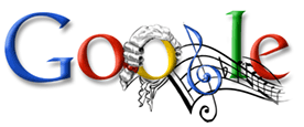 Logo Google habillé en Mozart