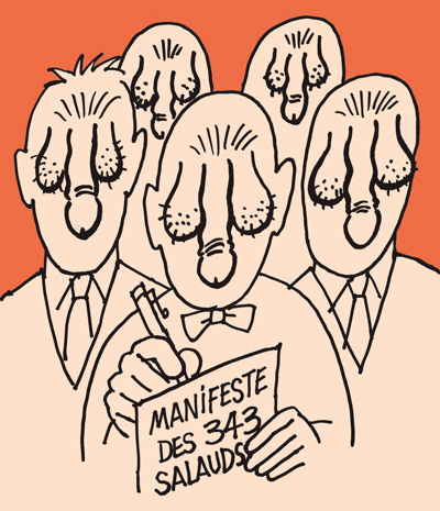 Le Manifeste des 343 salauds  Dessin de Cabu