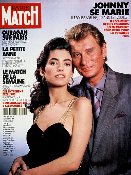 Couverture de Paris Match: Johnny se marie