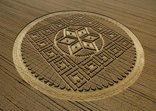 Crop circle à Woolstone Hill