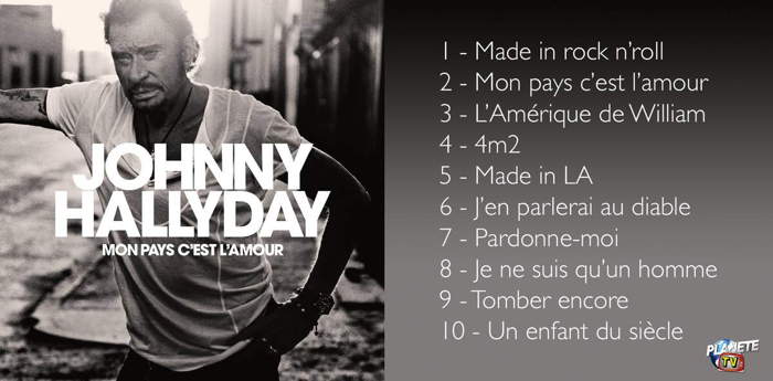 Johnny Hallyday: album "Mon pays, c'est l'amour"