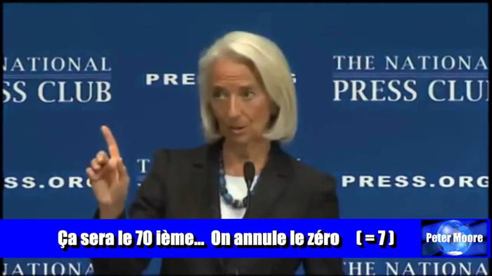C. Lagarde devant le National Press Club américain lors d'une conférence de presse en Janvier 2014