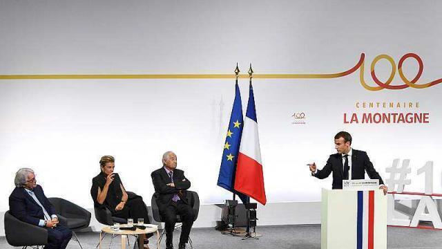 Emmanuel Macron aux 100 ans de La Montagne.© Richard BRUNEL/La Montagne