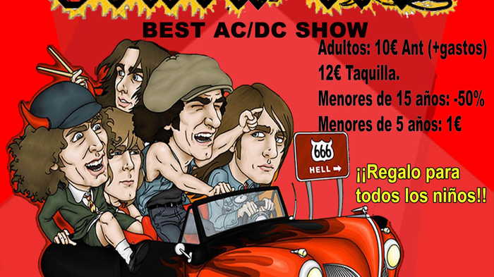 Concert du groupe Black Ice en hommage à AC/DC  donné à Zaragoza le 2 Janvier 2020