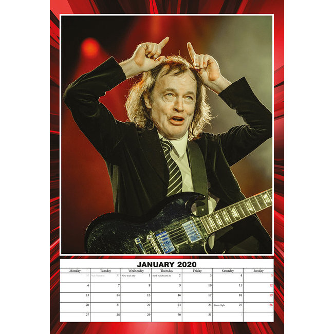 Calendrier 2020 AC/DC