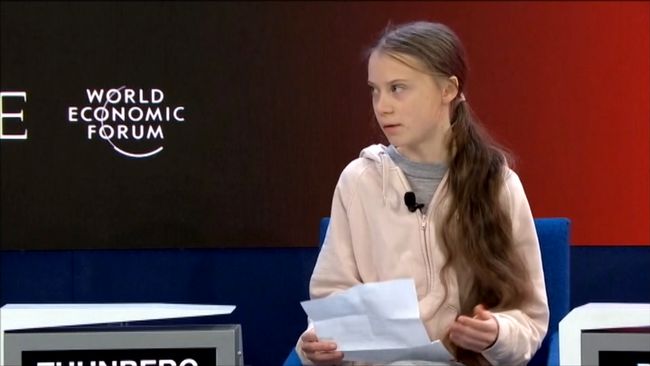 Greta Thunberg au WEF de Davos en 2020