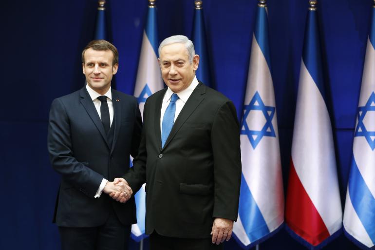 Emmanuel Macron et Binyamin Netanyahou