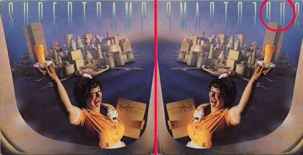 Pochette mise en miroir de l'album Breakfast in America de Supertramp