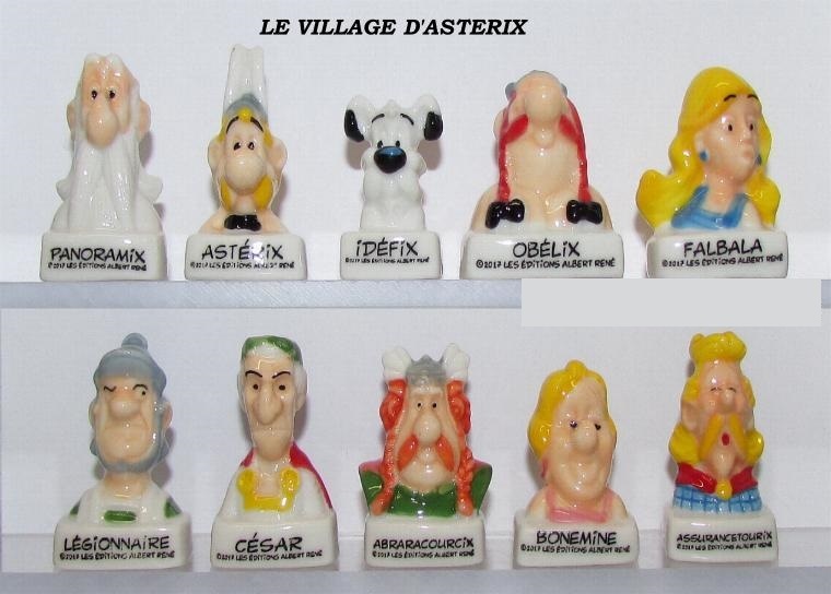 Fèves de galette incarnant les personnages du village d'Asterix et Obélix 