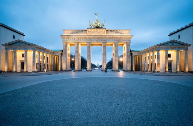 La Porte de Brandebourg, à Berlin 