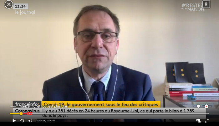 Capture d'écran Franceinfo 1er Avril 2020