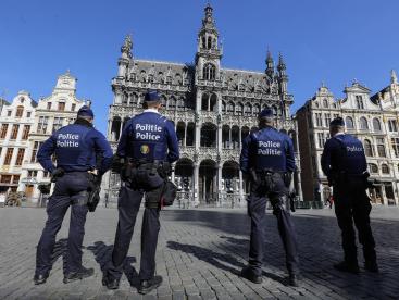 Présence policière sur la Grand'Place à Bruxelles