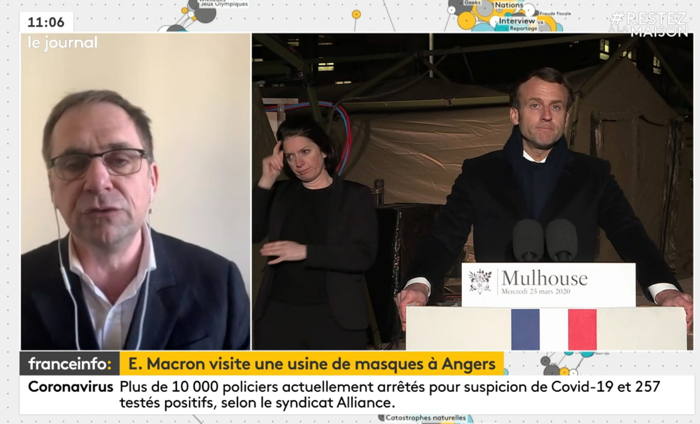 Capture d'écran Franceinfo Discours d'E. Macron à Mülhouse