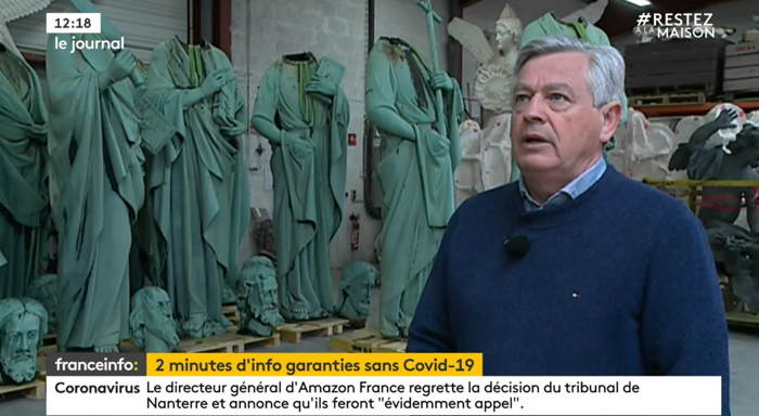 Apotres de la cathédrale Notre-Dame de Paris décapités avant restauration