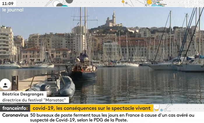 — Capture d'écran Molotov Franceinfo — Port de la ville de Marseille — Juin 2020 —