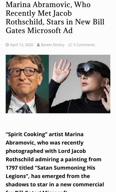 Bill Gates et Marina Abramovic