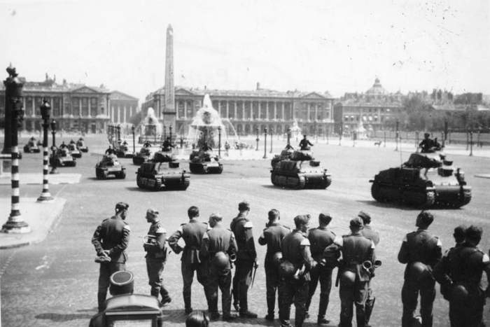 Soldats allemands en 1941, sous l'Occupation.