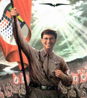 Vive l'Allemagne avec un Bill Gates façon Hitler comme porte étendard