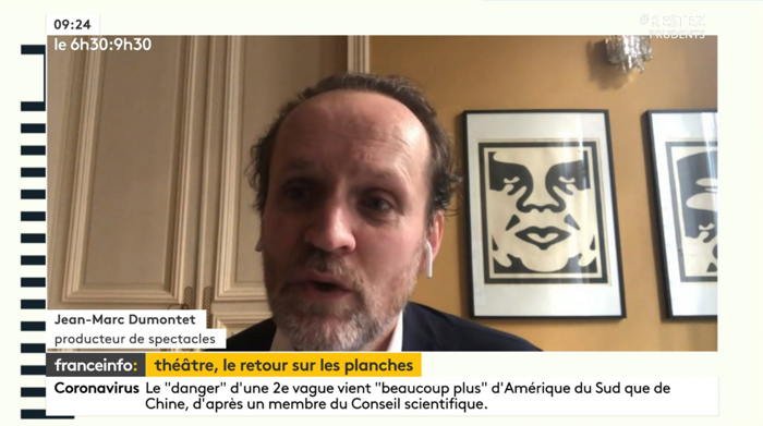 — Capture d'écran Molotov Franceinfo — Interview de JM Dumontet — Juin 2020 —