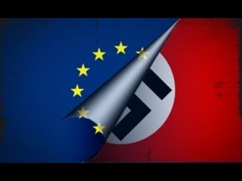 Swastika et drapeau Européen