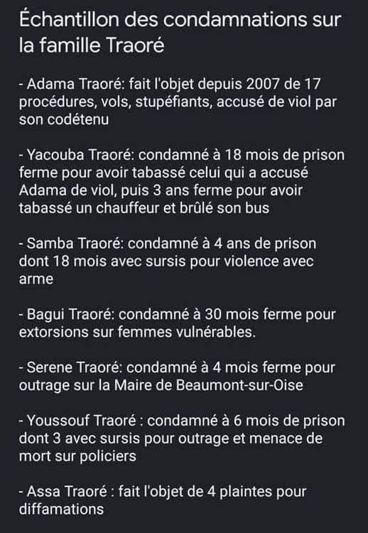 — Capture d'écran Molotov Franceinfo — Famille Traoré - Juin 2020 —