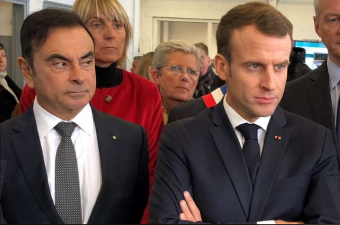 Carlos Ghosn et Emmanuel Macron